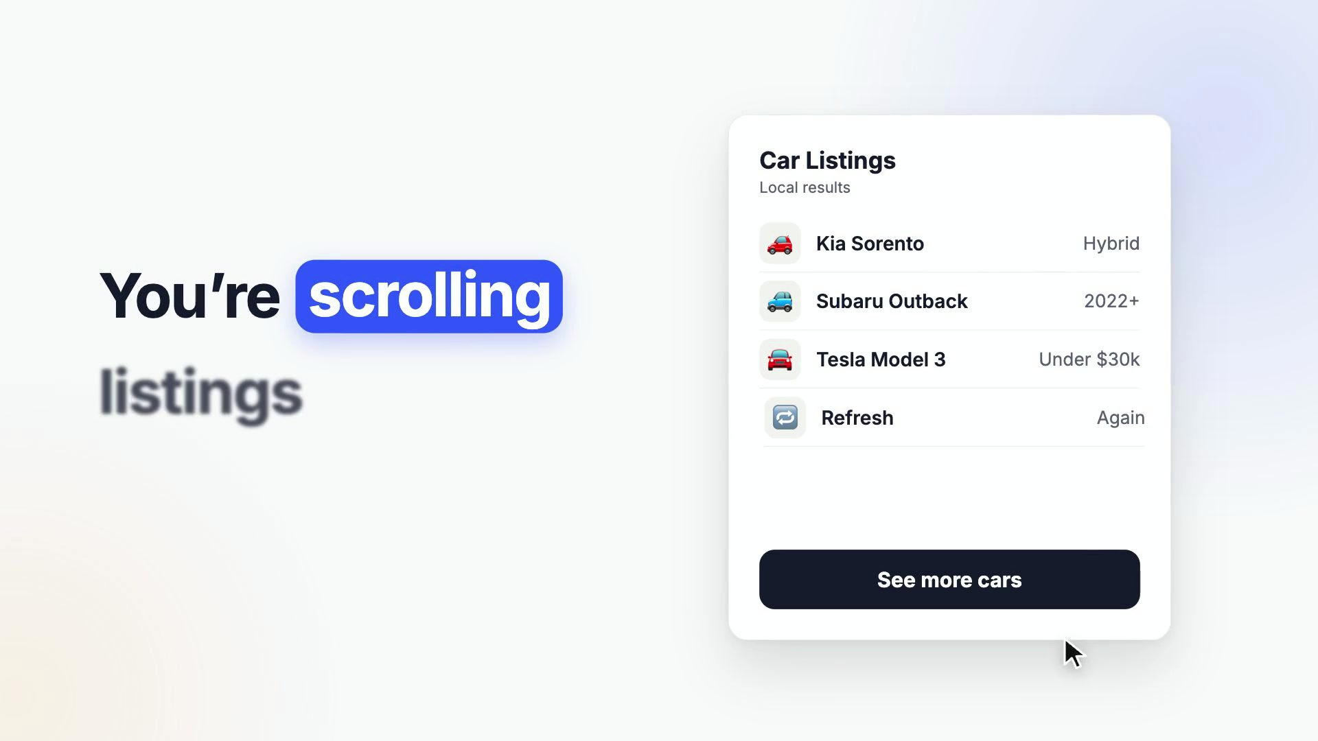 Demo video for findmeacar.app